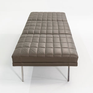 2010s BassamFellows for Geiger & Herman Miller Brown Leather Tuxedo Bench