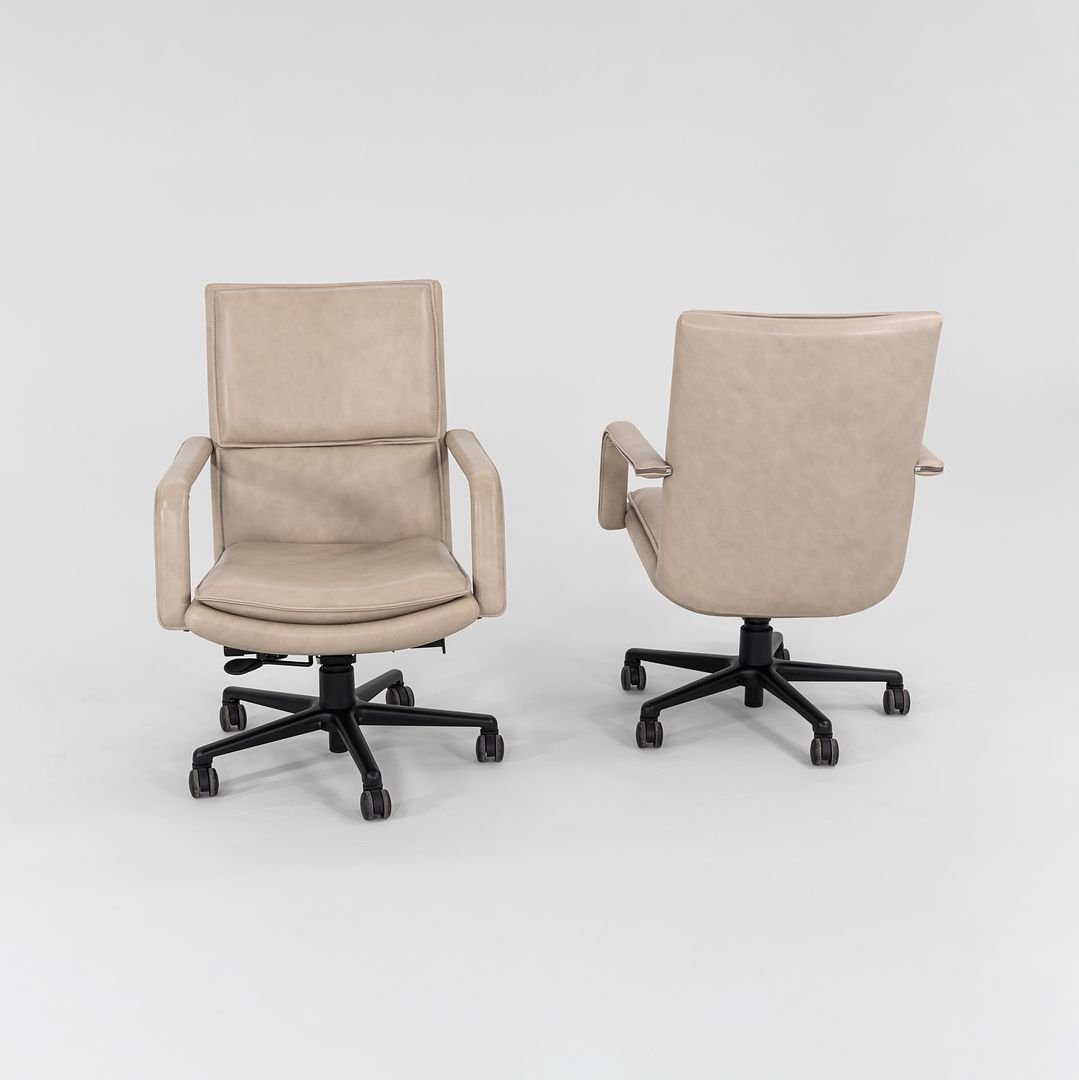 2010s Elite Desk Chair, Model 597-5 by Ed Keilhauer for Keilhauer in Beige Leather Multiple Available