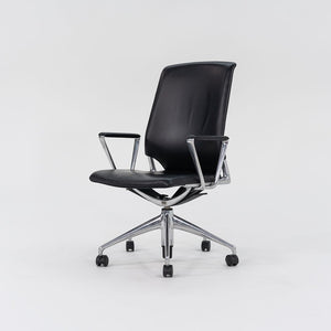 2004 Vitra Meda Desk Chair by Alberto Meda in Black Leather with Fabric Back