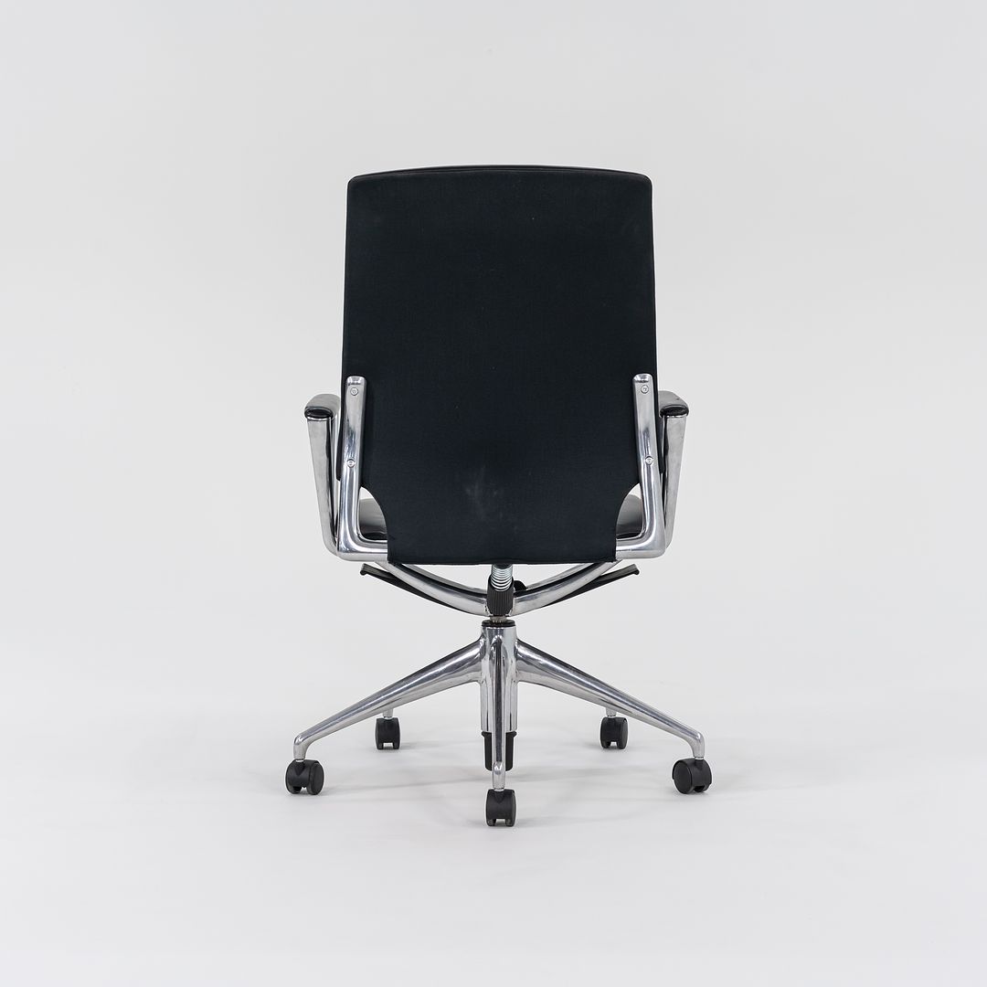 2004 Vitra Meda Desk Chair by Alberto Meda in Black Leather with Fabric Back