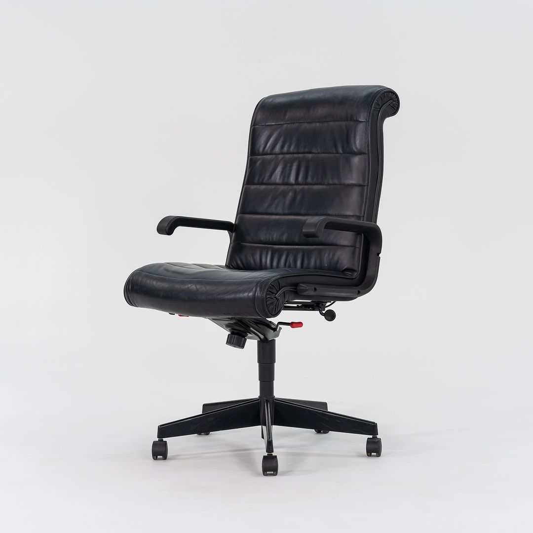 1999 Sapper Executive Chair by Richard Sapper for Knoll Leather, Foam, Plastic, Steel