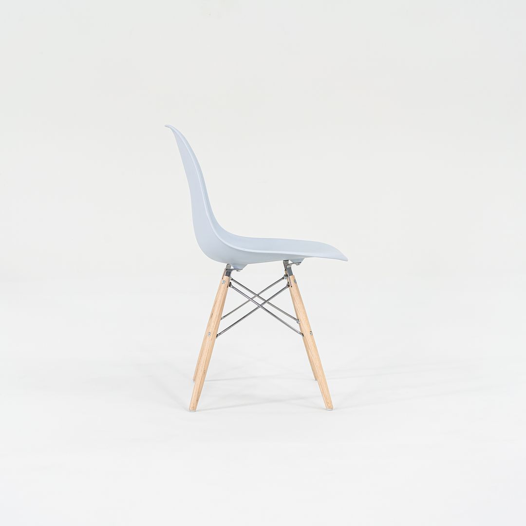 2019 DSW Side Chair with Dowel Base by Ray and Charles Eames for Herman Miller Plastic, Steel, Wood, Rubber