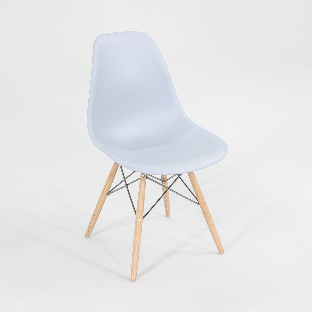 2019 DSW Side Chair with Dowel Base by Ray and Charles Eames for Herman Miller Plastic, Steel, Wood, Rubber