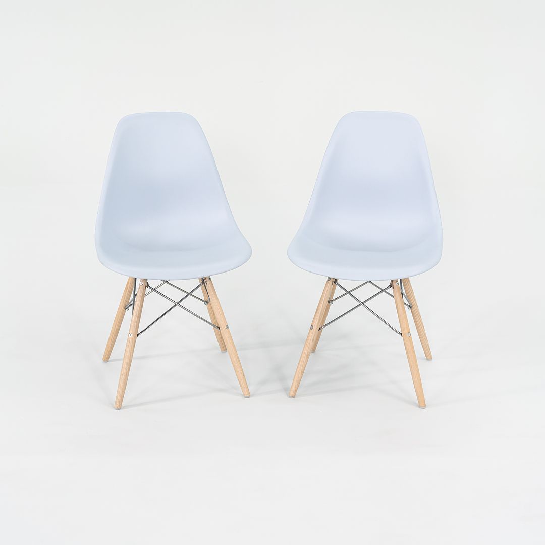 2019 DSW Side Chair with Dowel Base by Ray and Charles Eames for Herman Miller Plastic, Steel, Wood, Rubber