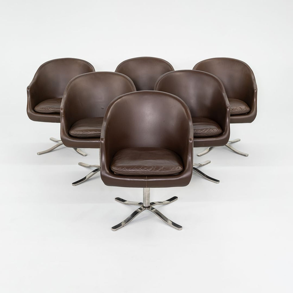 1960s Set of Six Nicos Zographos CH.2S Bucket Chairs by Zographos Designs Ltd.