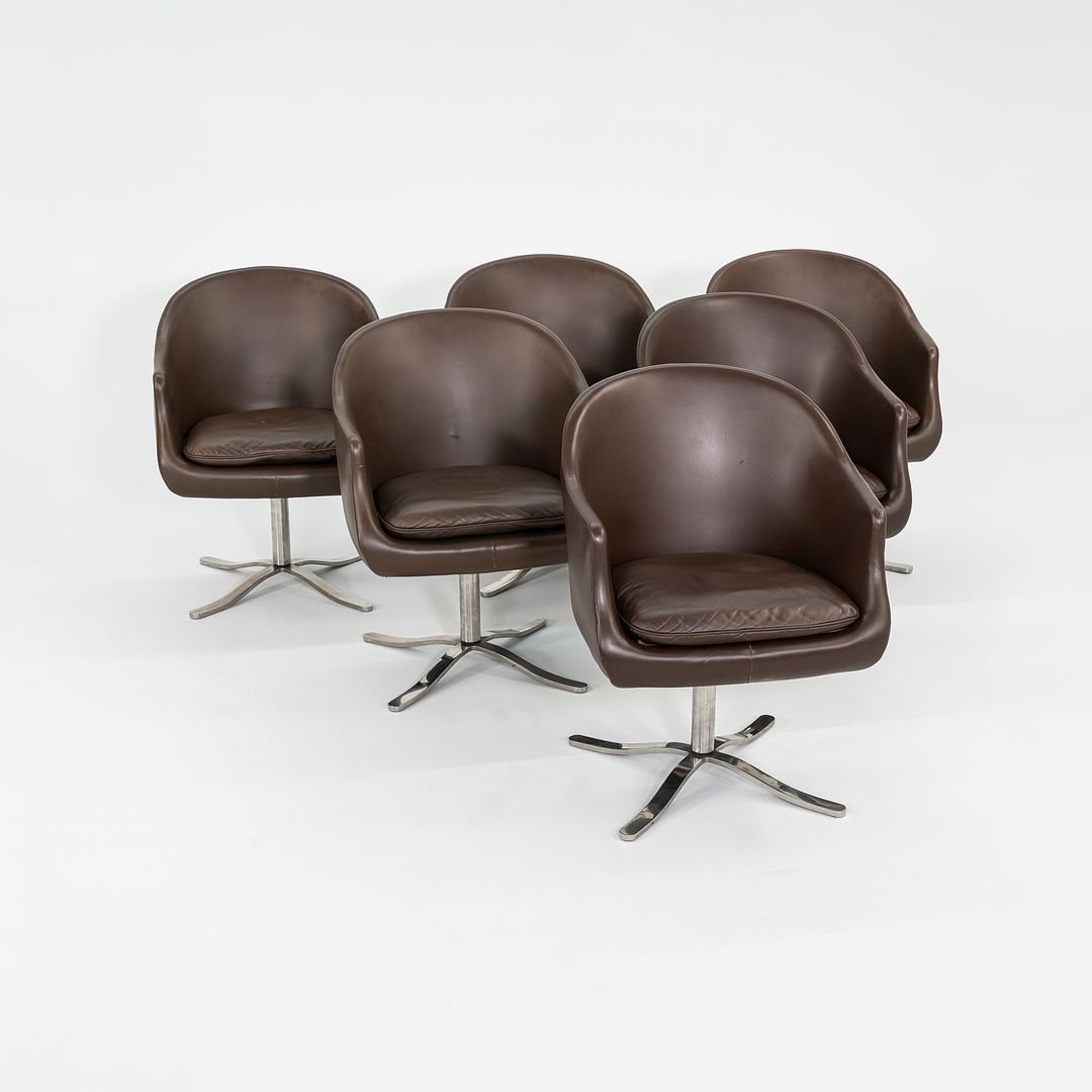 1960s Set of Six Nicos Zographos CH.2S Bucket Chairs by Zographos Designs Ltd.