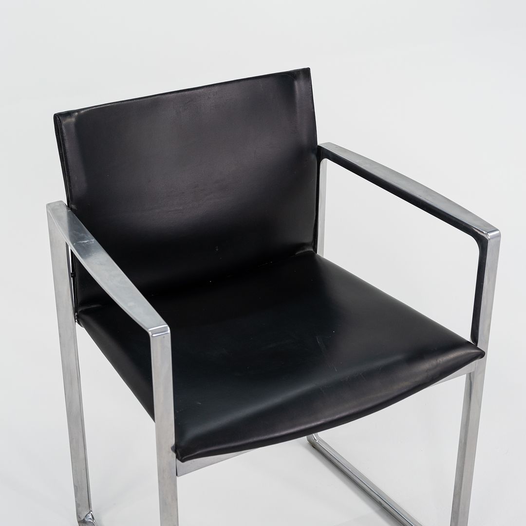 2010s 184 Eve Chair by Piero Lissoni for Cassina in Black Leather and Aluminum 12+ Available