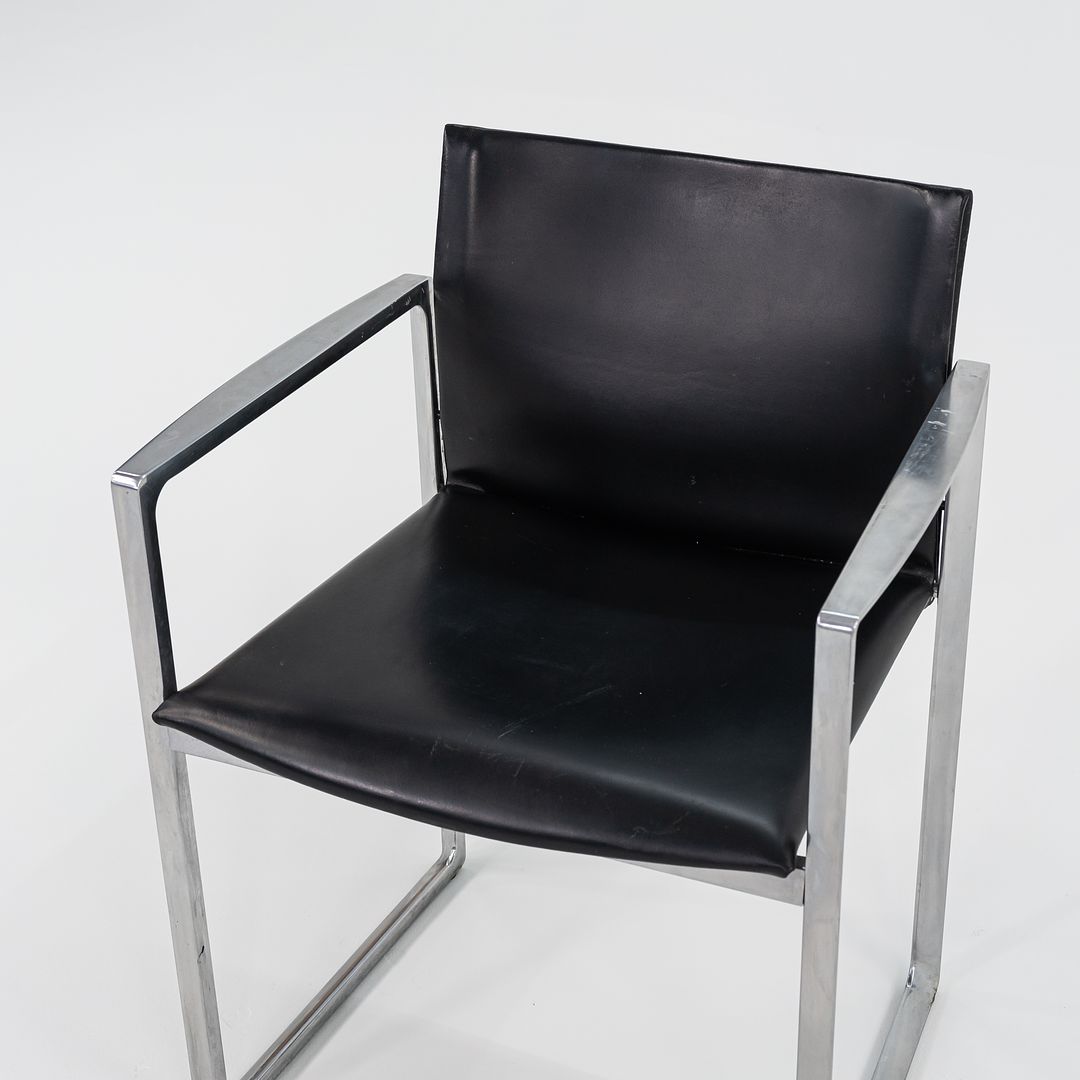 2010s 184 Eve Chair by Piero Lissoni for Cassina in Black Leather and Aluminum 12+ Available