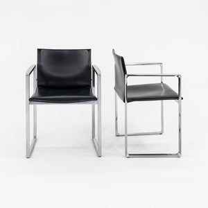 2010s 184 Eve Chair by Piero Lissoni for Cassina in Black Leather and Aluminum 12+ Available