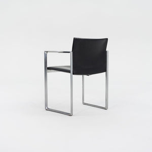 2010s 184 Eve Chair by Piero Lissoni for Cassina in Black Leather and Aluminum 12+ Available