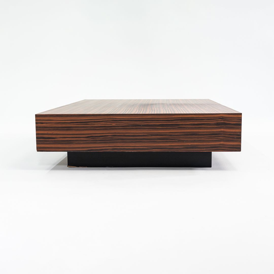 2010s Large Custom Santos Palisander Wood Plinth Coffee Table 48 x 68