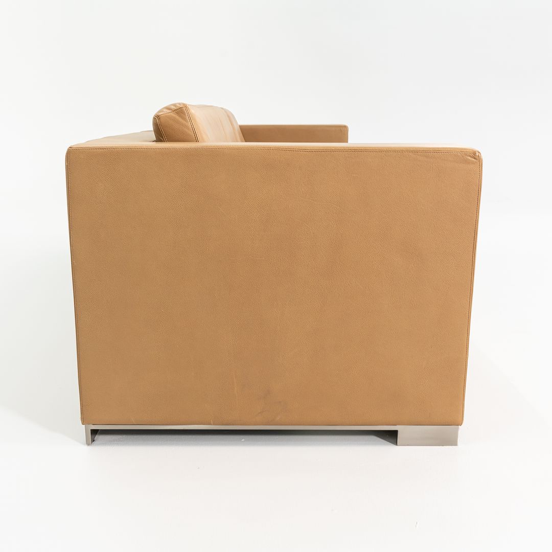 2019 B.1 Three Seat Sofa by Fabien Baron for Bernhardt Design in Caramel Leather