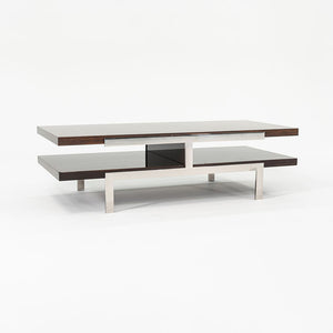 2011 Tara Coffee Table by Deirdre Jordan and Vincente Jimenez of Troscan Design for Holly Hunt in Rosewood and Polished Steel