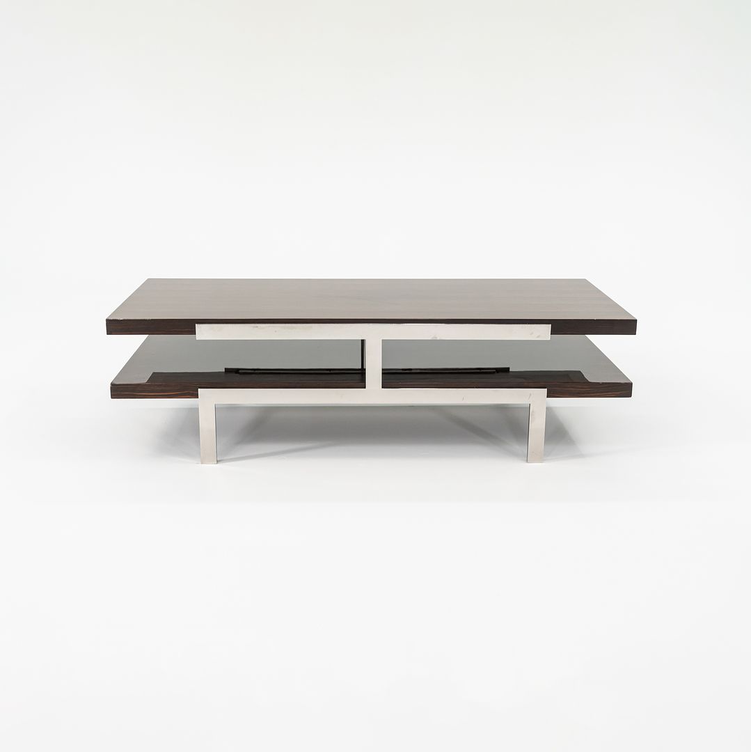 2011 Tara Coffee Table by Deirdre Jordan and Vincente Jimenez of Troscan Design for Holly Hunt in Rosewood and Polished Steel