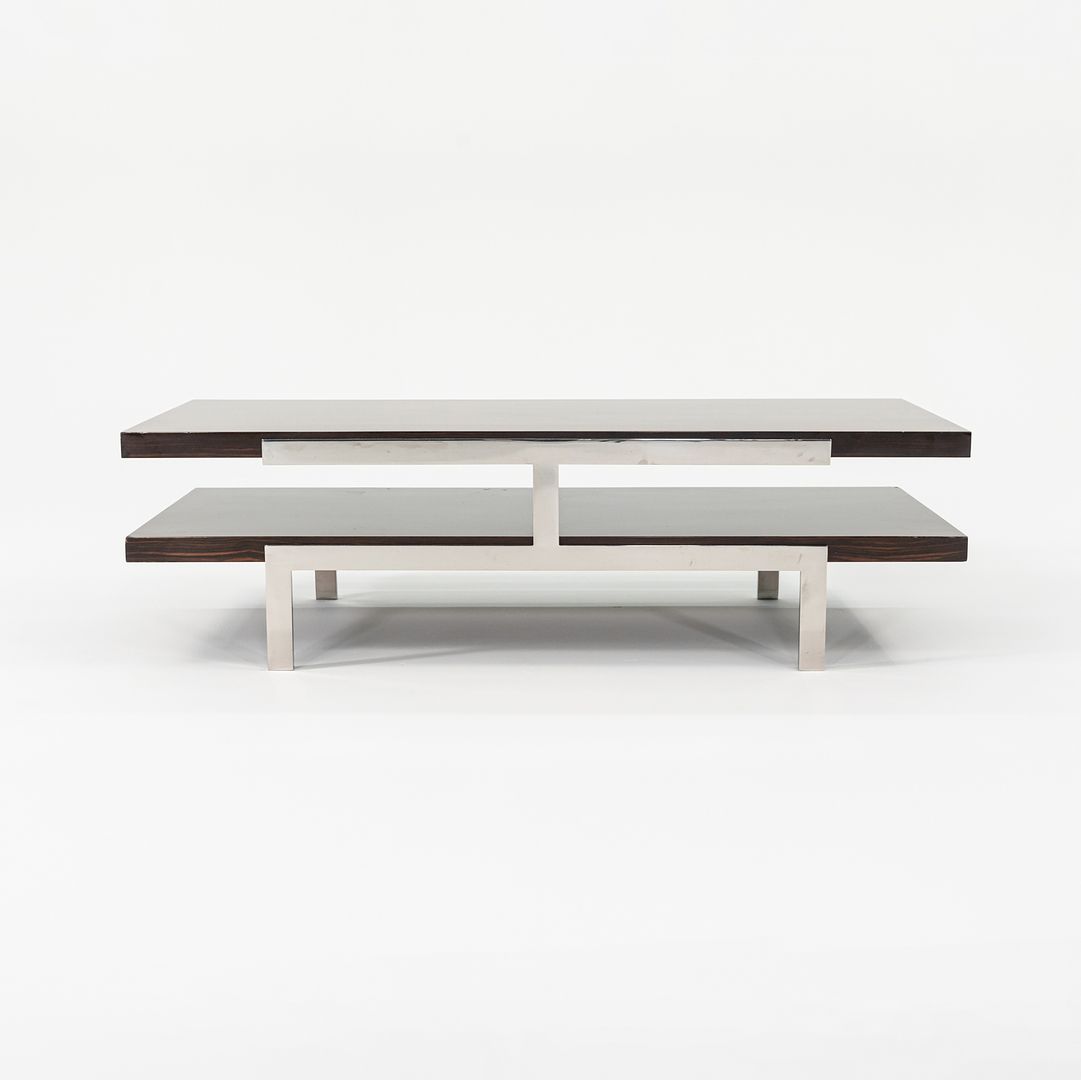 2011 Tara Coffee Table by Deirdre Jordan and Vincente Jimenez of Troscan Design for Holly Hunt in Rosewood and Polished Steel