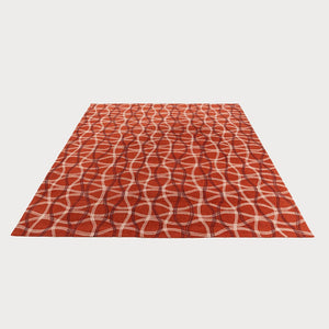 2011 Tai Ping and Edward Fields Aria I Nomad Collection Hand Tufted Wool Area Rug in Red 10 ft x 10 ft