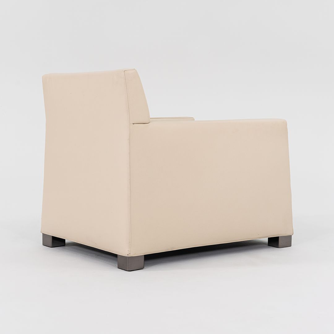 2010s Leather Lounge Chair by Rodolfo Dordoni for MInotti Leather, Foam, Padding, Wood, Steel