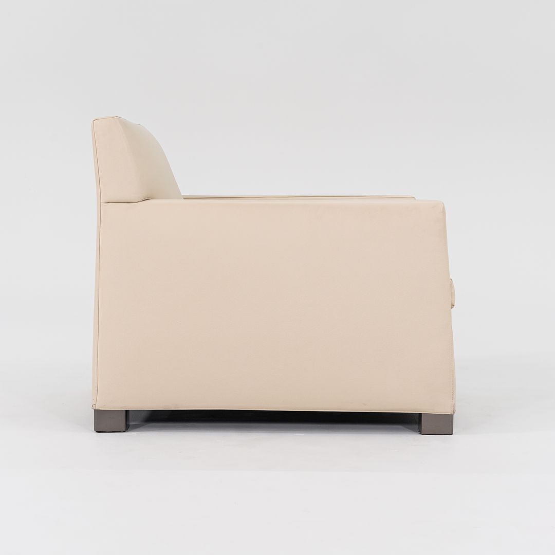 2010s Leather Lounge Chair by Rodolfo Dordoni for MInotti Leather, Foam, Padding, Wood, Steel