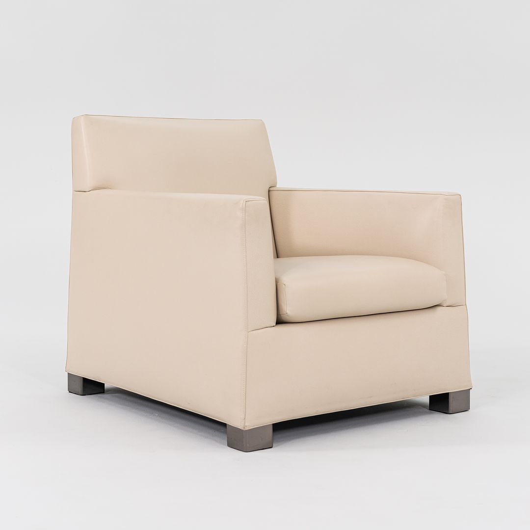 2010s Leather Lounge Chair by Rodolfo Dordoni for MInotti Leather, Foam, Padding, Wood, Steel