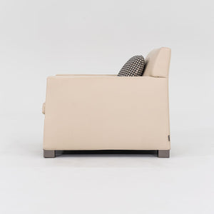 2010s Leather Lounge Chair by Rodolfo Dordoni for MInotti Leather, Foam, Padding, Wood, Steel