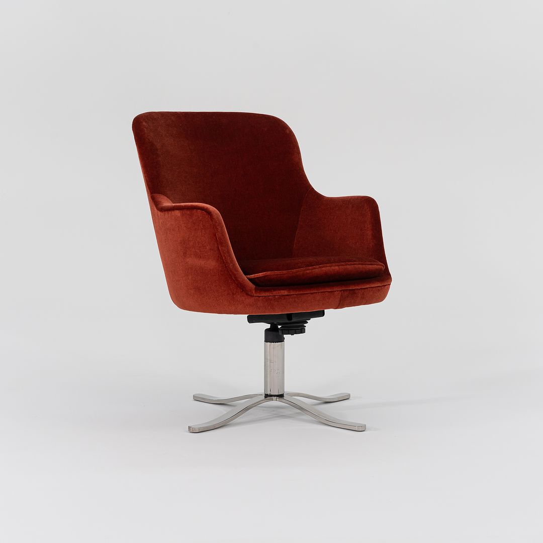 2009 Alpha High Back Bucket Chair by Nicos Zographos for Zographos Designs in Red Velvet 4x Available