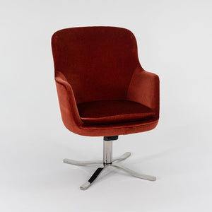 2009 Alpha High Back Bucket Chair by Nicos Zographos for Zographos Designs in Red Velvet 4x Available