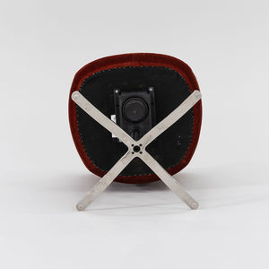 2009 Alpha High Back Bucket Chair by Nicos Zographos for Zographos Designs in Red Velvet 4x Available