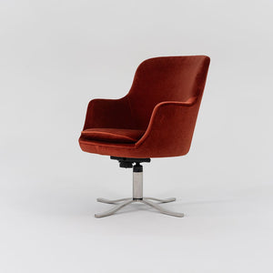 2009 Alpha High Back Bucket Chair by Nicos Zographos for Zographos Designs in Red Velvet 4x Available