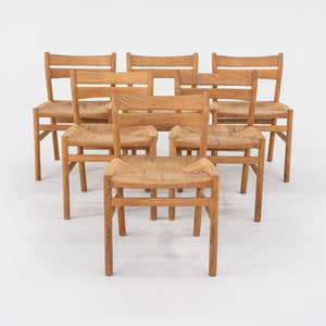 1960s Set of Six Borge Mogensen for Haarby C.M. Madsen Model BM1 Dining Chairs in Oak