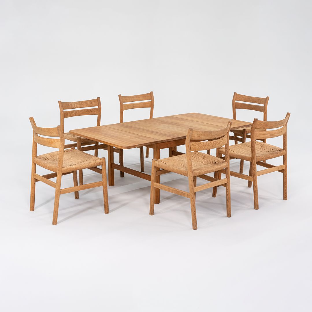 1960s Set of Six Borge Mogensen for Haarby C.M. Madsen Model BM1 Dining Chairs in Oak