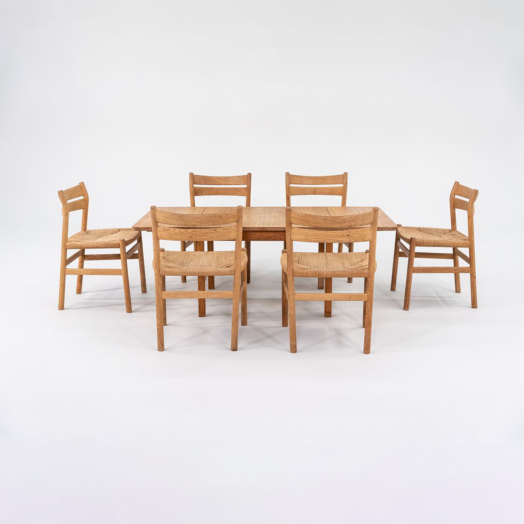 1960s Set of Six Borge Mogensen for Haarby C.M. Madsen Model BM1 Dining Chairs in Oak