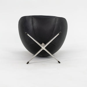 1964 Egg Lounge Chair, Model 3316 by Arne Jacobsen for Fritz Hansen in Black Leather