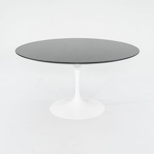 2010s Eero Saarinen for Knoll Tulip Pedestal Dining Table with 54" Ebonized Wood Top