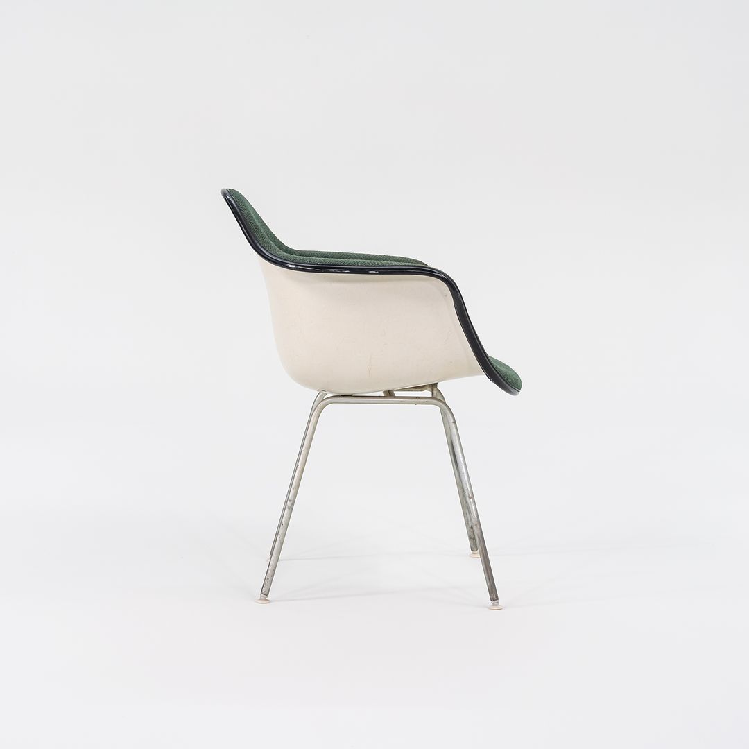 1970s DAX Dining Armchair by Ray and Charles Eames for Herman MIller Fiberglass, Padding, Fabric, Rubber, Plastic, Steel