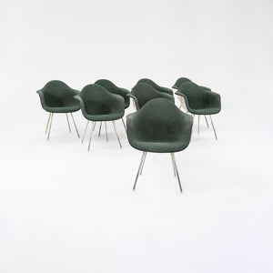 1970s DAX Dining Armchair by Ray and Charles Eames for Herman MIller Fiberglass, Padding, Fabric, Rubber, Plastic, Steel