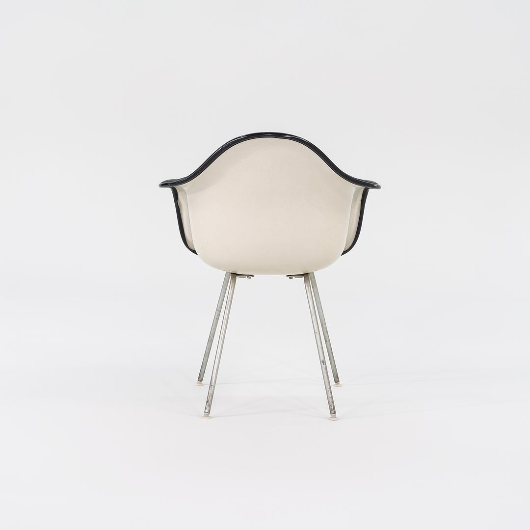 1970s DAX Dining Armchair by Ray and Charles Eames for Herman MIller Fiberglass, Padding, Fabric, Rubber, Plastic, Steel