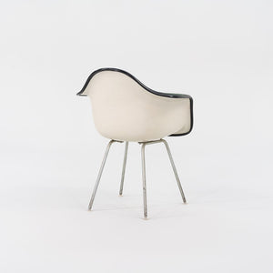 1970s DAX Dining Armchair by Ray and Charles Eames for Herman MIller Fiberglass, Padding, Fabric, Rubber, Plastic, Steel