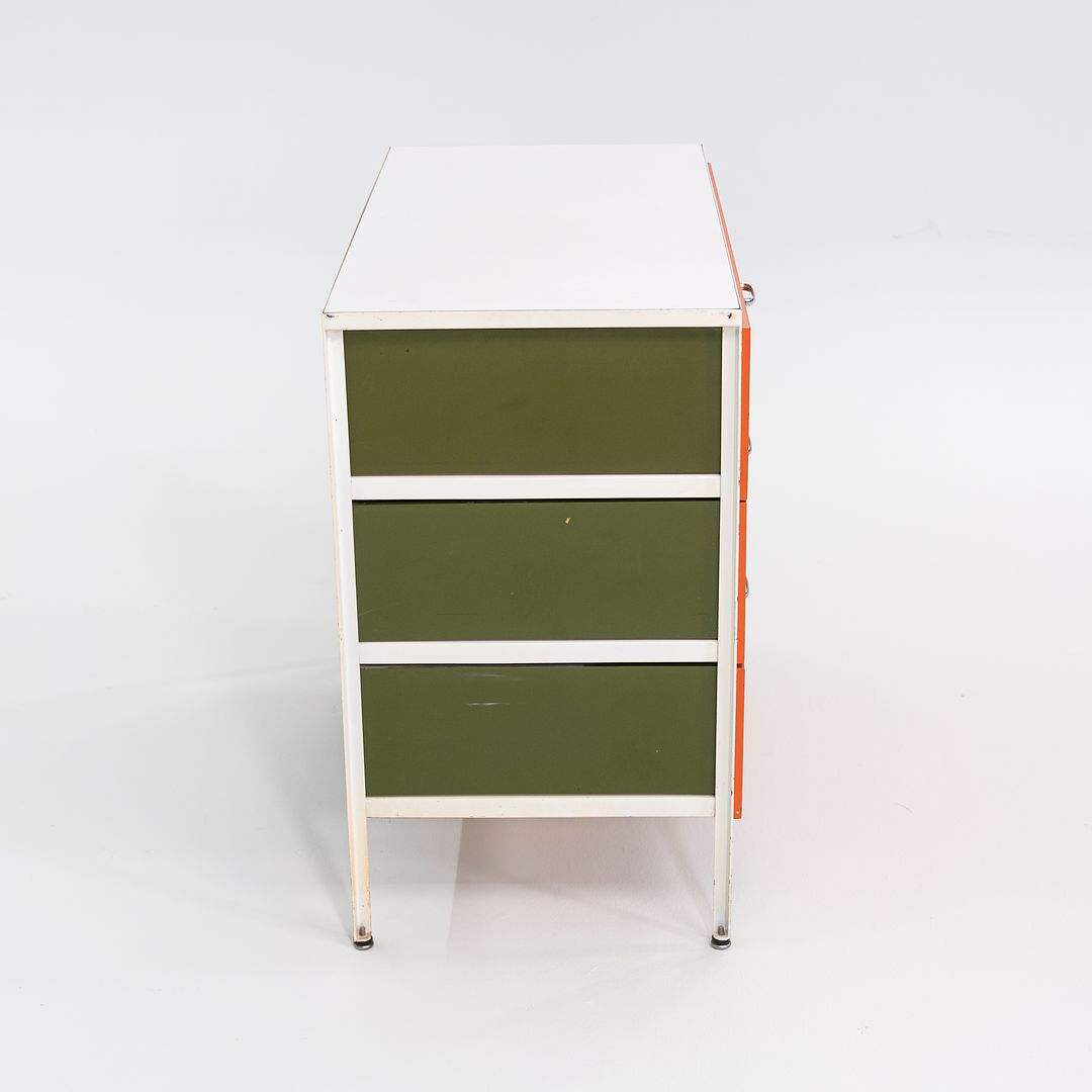 1950S Three-Drawer Steel Frame Dresser Cabinet Model 4013 By George Nelson For Herman Miller Steel, Masonite, Paint, Iron