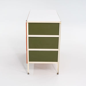 1950S Three-Drawer Steel Frame Dresser Cabinet Model 4013 By George Nelson For Herman Miller Steel, Masonite, Paint, Iron