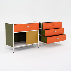 1950S Three-Drawer Steel Frame Dresser Cabinet Model 4013 By George Nelson For Herman Miller Steel, Masonite, Paint, Iron