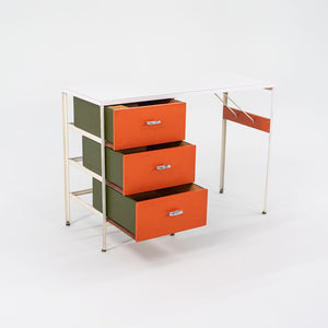 1950s Three-Drawer Steel Frame Desk by George Nelson for Herman Miller Steel, Masonite, Paint, Iron