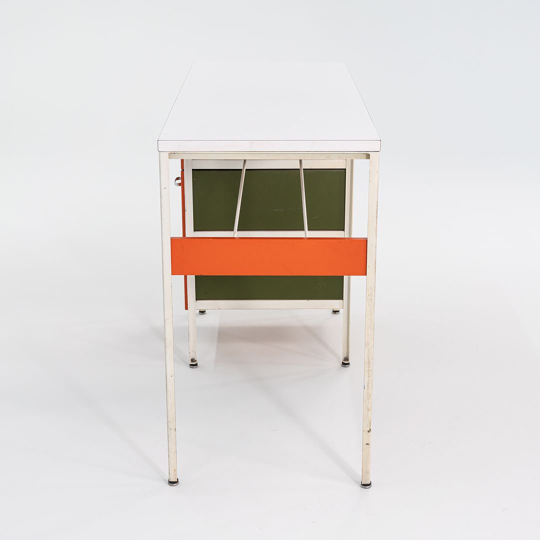 1950s Three-Drawer Steel Frame Desk by George Nelson for Herman Miller Steel, Masonite, Paint, Iron