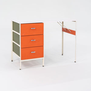 1950s Three-Drawer Steel Frame Desk by George Nelson for Herman Miller Steel, Masonite, Paint, Iron