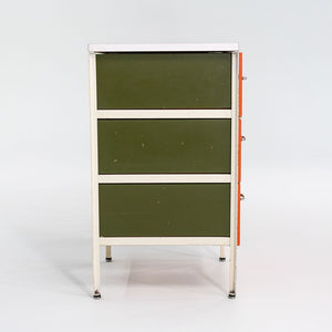 1950s Three-Drawer Steel Frame Desk by George Nelson for Herman Miller Steel, Masonite, Paint, Iron