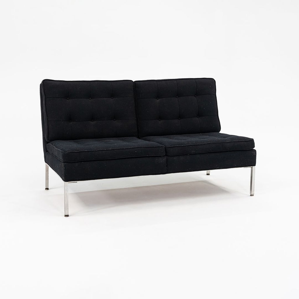 1960s Gordon Bunshaft and Davis Allen for Thonet Tuxedo Two Seat Loveseat Sofa