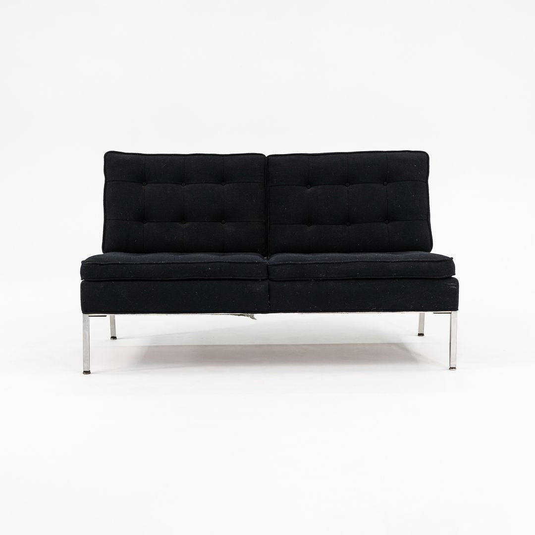 1960s Gordon Bunshaft and Davis Allen for Thonet Tuxedo Two Seat Loveseat Sofa