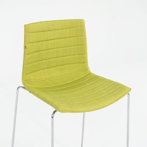 2010s Lievore Altherr Molina for Arper Catifa 46 Upholstered Bar Stool in Green Fabric 3x Available