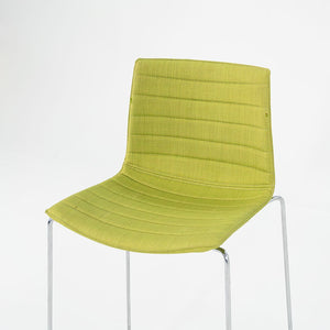 2010s Lievore Altherr Molina for Arper Catifa 46 Upholstered Bar Stool in Green Fabric 3x Available