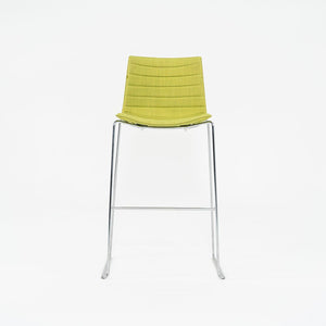 2010s Lievore Altherr Molina for Arper Catifa 46 Upholstered Bar Stool in Green Fabric 3x Available