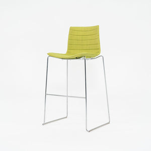 2010s Lievore Altherr Molina for Arper Catifa 46 Upholstered Bar Stool in Green Fabric 3x Available